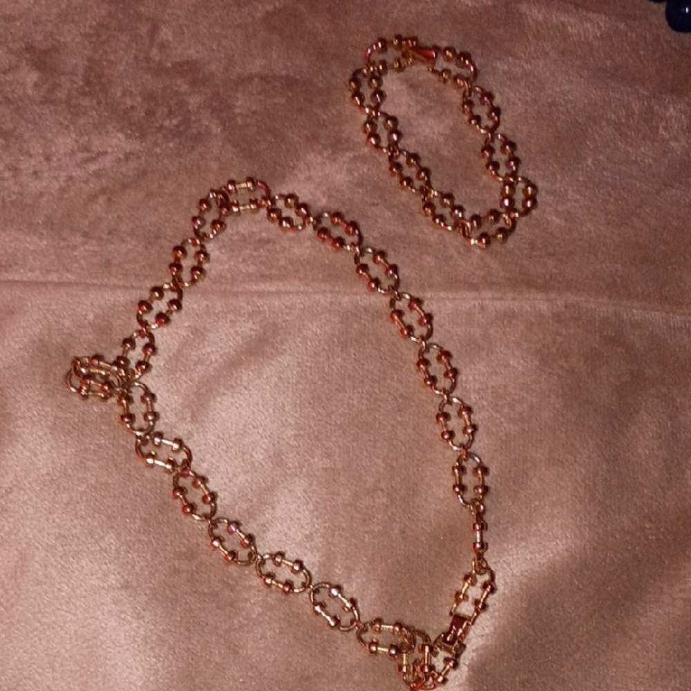 White House Black Market Gold And Silver Chain With Matching Bracelet